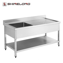 High-End Fabricated Outdoor Free Standing Stainless Steel Sink